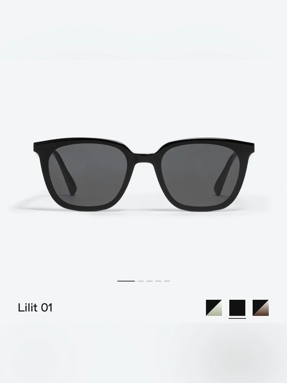 GENTLE MONSTER LILIT 01 Black Acetate Flatba Square sunglasses